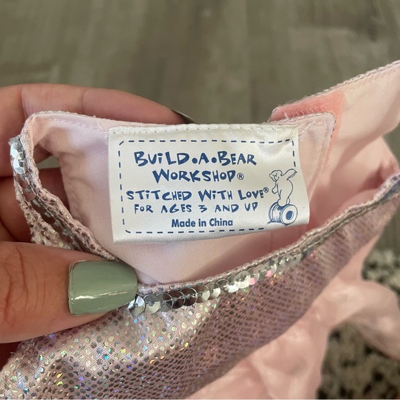 Build a Bear Workshop Pink Sequence Dress - Picture 3 of 3